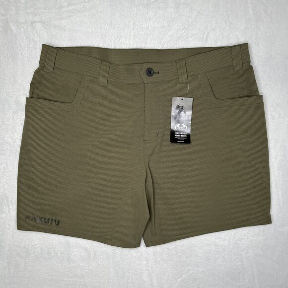 Kuiu Tiburon Hunting Hiking Shorts Mens 40 Khaki Green 7” Inseam Ripstop UPF 50+ - Picture 1 of 8